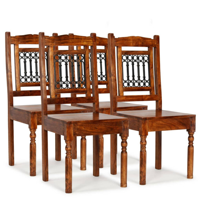Chaises à manger lot de 4 bois massif classique | Mobilier & Déco