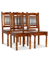 Chaises à manger lot de 4 bois massif classique | Mobilier & Déco