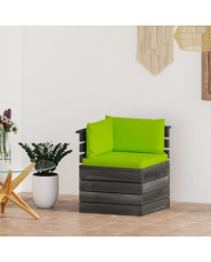 Canapé d'angle palette de jardin avec coussins Bois de pin | Mobilier & Déco