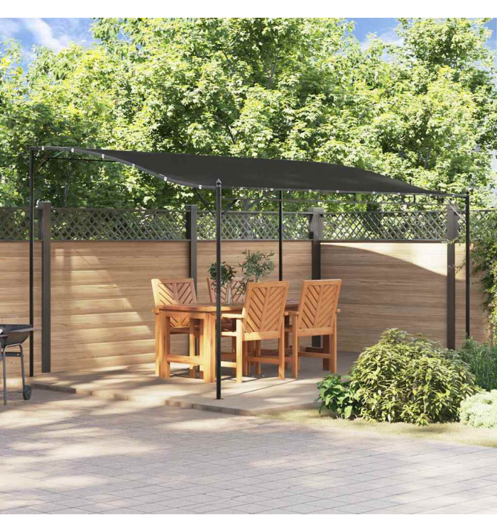 Auvent anthracite 4x3 m 180 g/m² tissu et acier | Mobilier & Déco