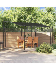 Auvent anthracite 4x3 m 180 g/m² tissu et acier | Mobilier & Déco