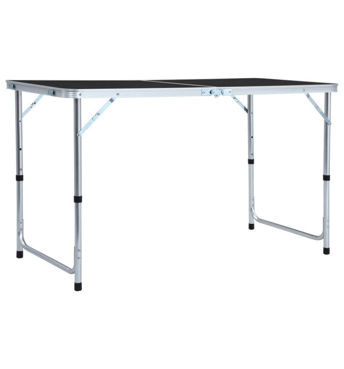 Table pliable de camping Gris Aluminium 120x60 cm | Mobilier & Déco