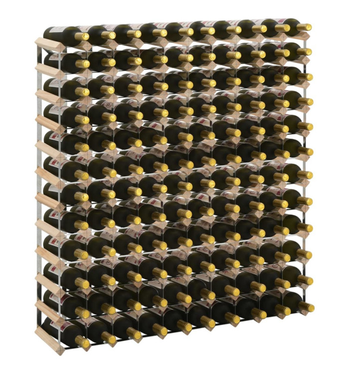Casier à bouteilles 120 bouteilles Pinède solide | Mobilier & Déco