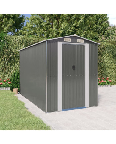 Abri de jardin Gris clair 192x357x223 cm Acier galvanisé | Mobilier & Déco