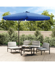 Parasol de jardin avec mât en acier 300 cm Bleu azuré | Mobilier & Déco