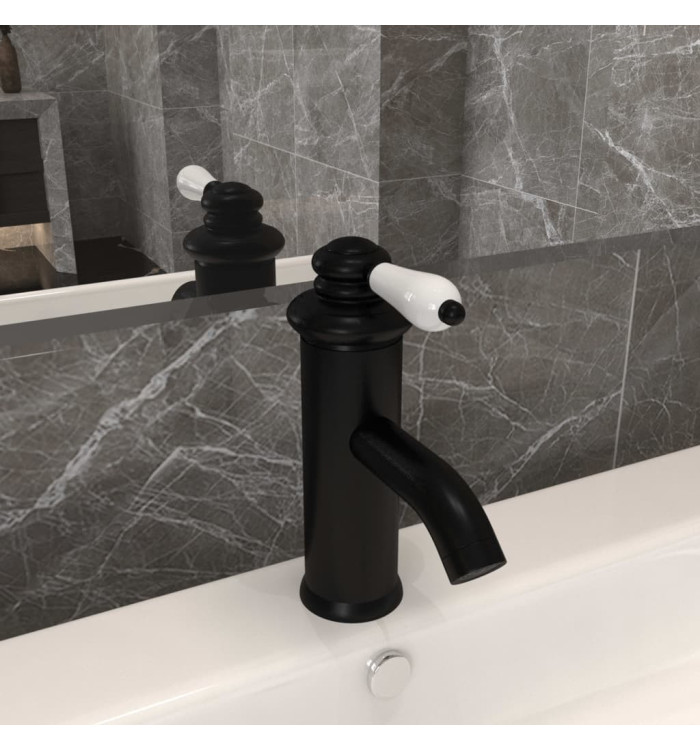 Robinet de lavabo de salle de bain Noir 130x180 mm | Mobilier & Déco