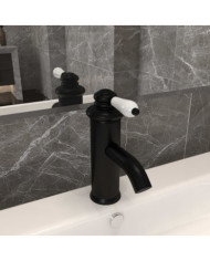 Robinet de lavabo de salle de bain Noir 130x180 mm | Mobilier & Déco