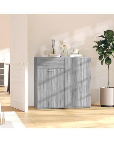 Buffet Sonoma gris 80x36x75 cm Bois d'ingénierie | Mobilier & Déco