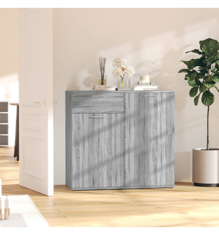 Buffet Sonoma gris 80x36x75 cm Bois d'ingénierie | Mobilier & Déco