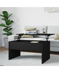 Table basse noir 80x50,5x41,5 cm bois d'ingénierie | Mobilier & Déco