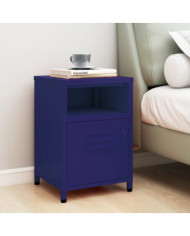 Table de chevet Bleu marine 35x35x51 cm Acier | Mobilier & Déco