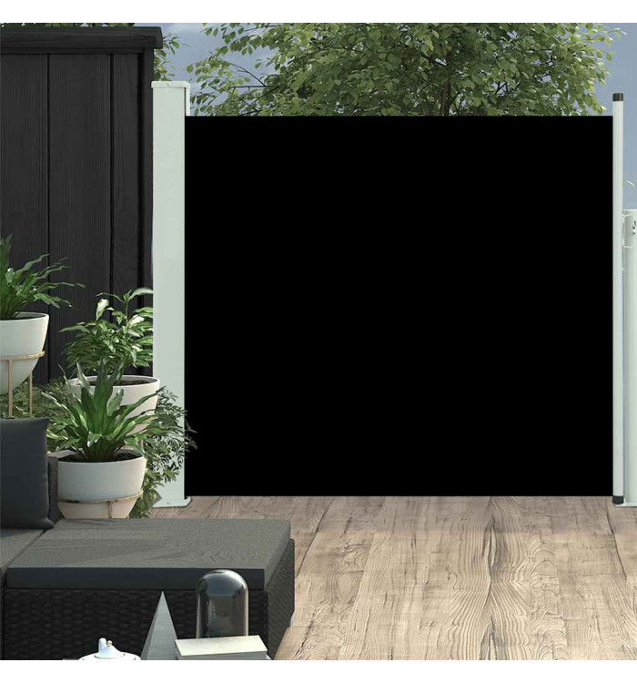 Auvent latéral rétractable de patio 100x300 cm Noir | Mobilier & Déco
