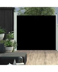Auvent latéral rétractable de patio 100x300 cm Noir | Mobilier & Déco