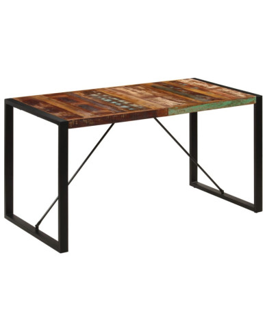 Table à manger 140x70x75 cm Bois de récupération massif | Mobilier & Déco