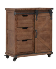 Armoire de rangement Bois de sapin massif 64x33,5x75 cm Marron | Mobilier & Déco
