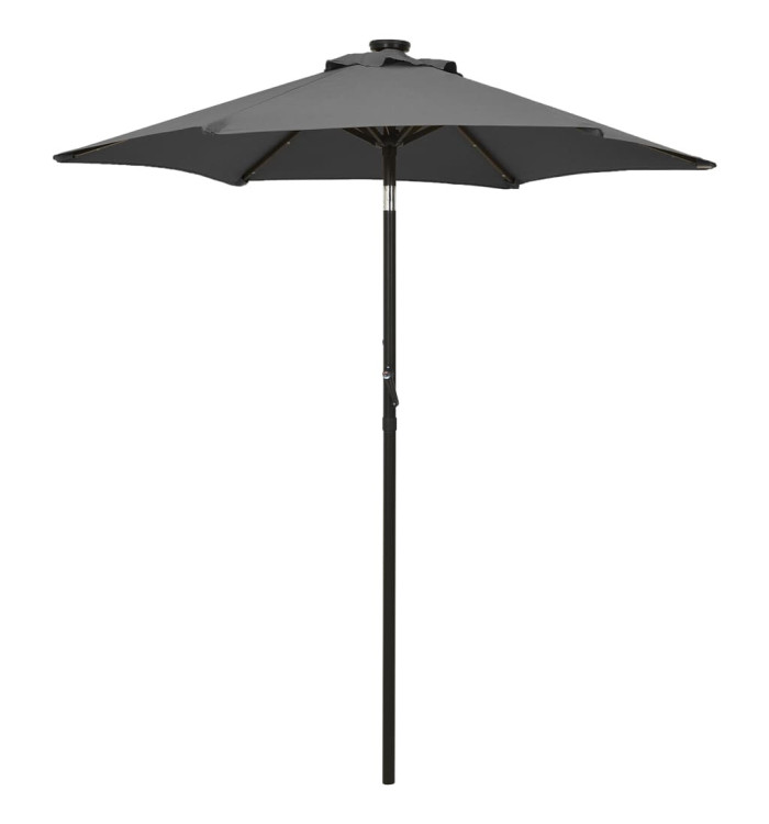 Parasol de jardin avec lumières LED anthracite aluminium | Mobilier & Déco