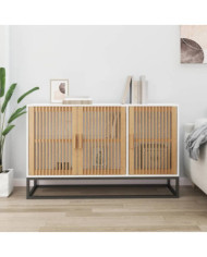 Buffet blanc 105x30x65 cm bois d'ingénierie | Mobilier & Déco