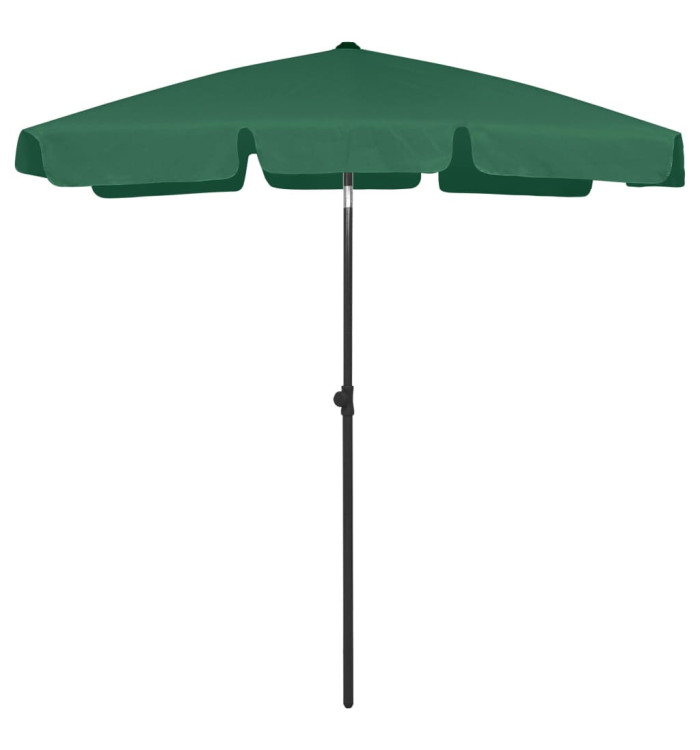 Parasol de plage vert 180x120 cm | Mobilier & Déco