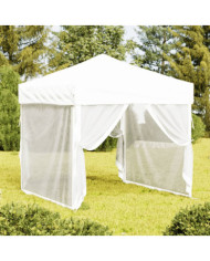 Tente de réception pliable avec parois Blanc 2x2 m | Mobilier & Déco