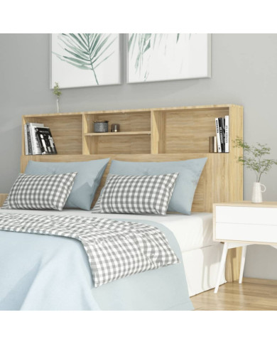 Armoire de tête de lit chêne sonoma 160x19x103,5 cm | Mobilier & Déco