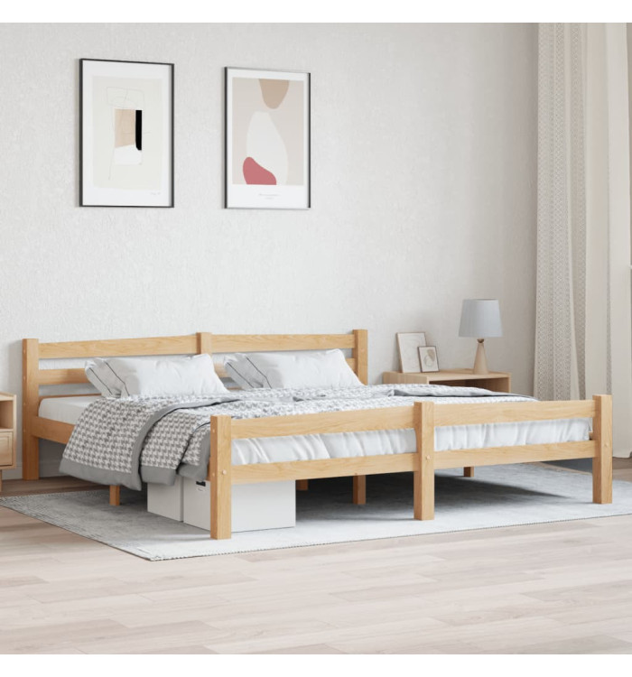 Cadre de lit sans matelas bois massif de pin 180x200 cm | Mobilier & Déco
