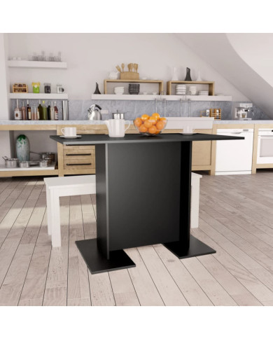 Table de salle à manger Noir 110 x 60 x 75 cm Aggloméré | Mobilier & Déco