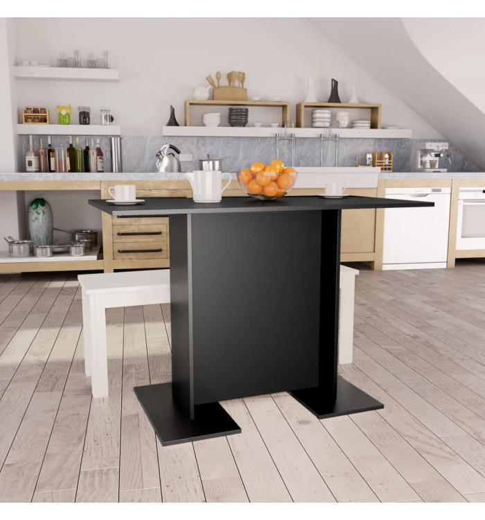 Table de salle à manger Noir 110 x 60 x 75 cm Aggloméré | Mobilier & Déco