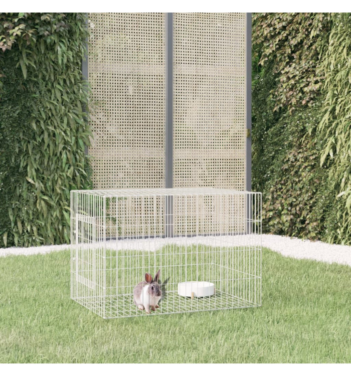Cage à lapin 78x54x54 cm Fer galvanisé | Mobilier & Déco