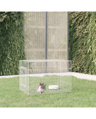 Cage à lapin 78x54x54 cm Fer galvanisé | Mobilier & Déco