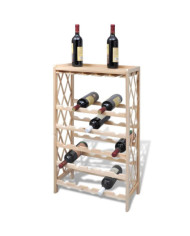 Casier à bouteilles pour 25 bouteilles Bois de sapin solide | Mobilier & Déco