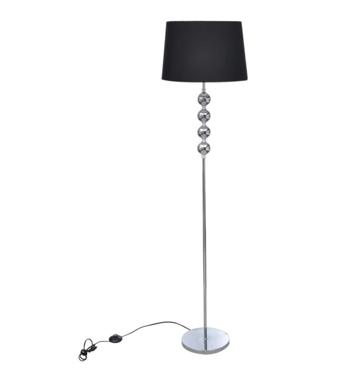 Lampadaire avec support haut Décoration à 4 boules Noir | Mobilier & Déco