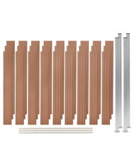 Ensemble de clôture WPC 3 Carré 526x187 cm Marron | Mobilier & Déco