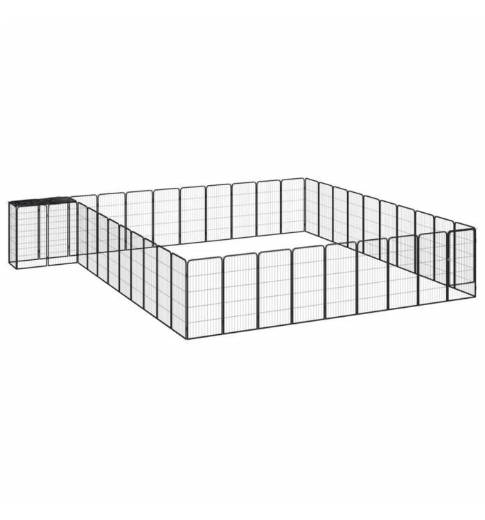 Parc pour chien 42panneaux Noir 50x100cm Acier enduit de poudre | Mobilier & Déco