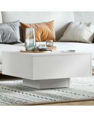 Table basse blanc 60x60x31,5 cm bois d'ingénierie | Mobilier & Déco