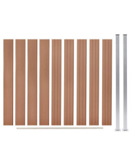 Clôture de jardin WPC 180x187 cm Marron | Mobilier & Déco