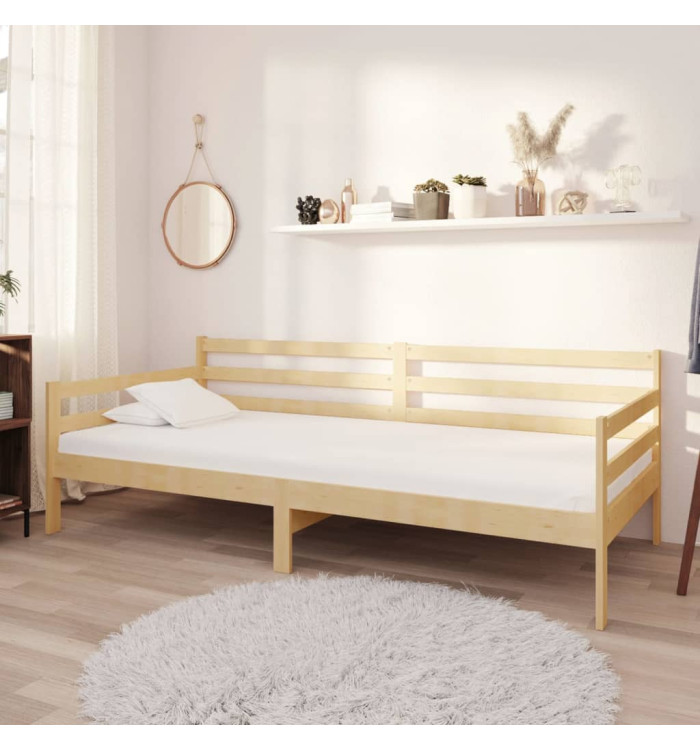 Lit de jour sans matelas bois de pin massif 90x200 cm | Mobilier & Déco