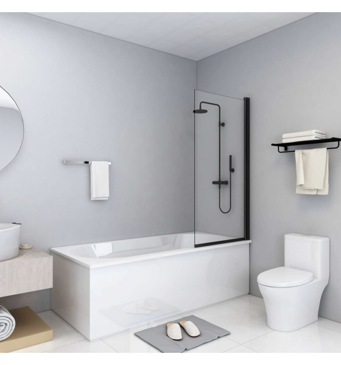 Cabine de douche ESG 68x130 cm Noir | Mobilier & Déco