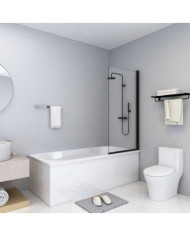 Cabine de douche ESG 68x130 cm Noir | Mobilier & Déco