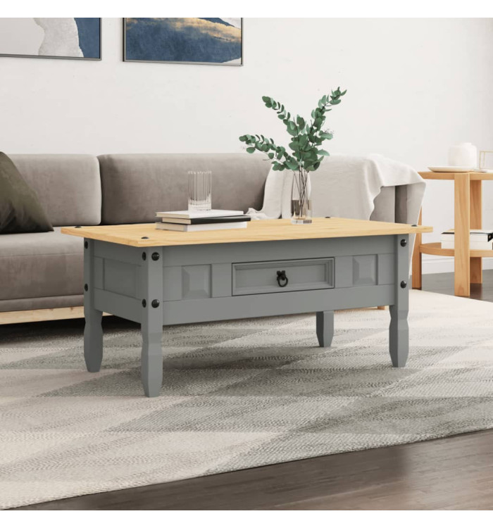 Table basse Pin mexicain Gamme Corona Gris 100x55x44 cm | Mobilier & Déco