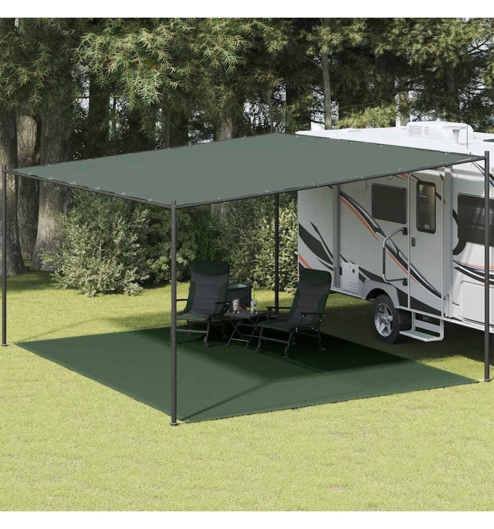 Tapis de tente 400x500 cm Vert foncé PEHD | Mobilier & Déco