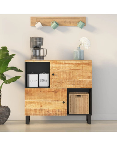 Buffet avec 2 portes 80x33x75 cm bois massif de manguier | Mobilier & Déco