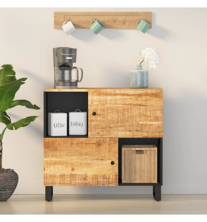 Buffet avec 2 portes 80x33x75 cm bois massif de manguier | Mobilier & Déco