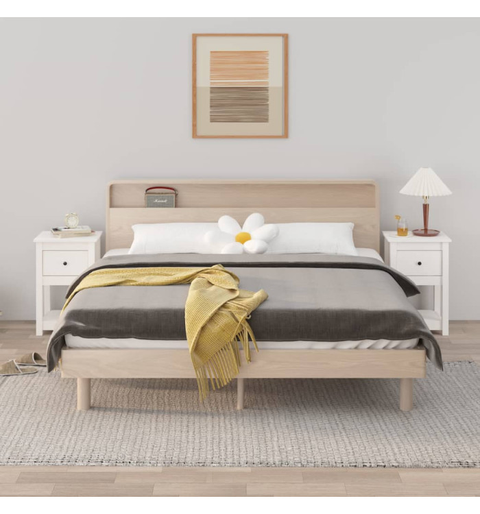 Tables de chevet 2 pcs Blanc 40x35x61,5 cm Bois de pin massif | Mobilier & Déco