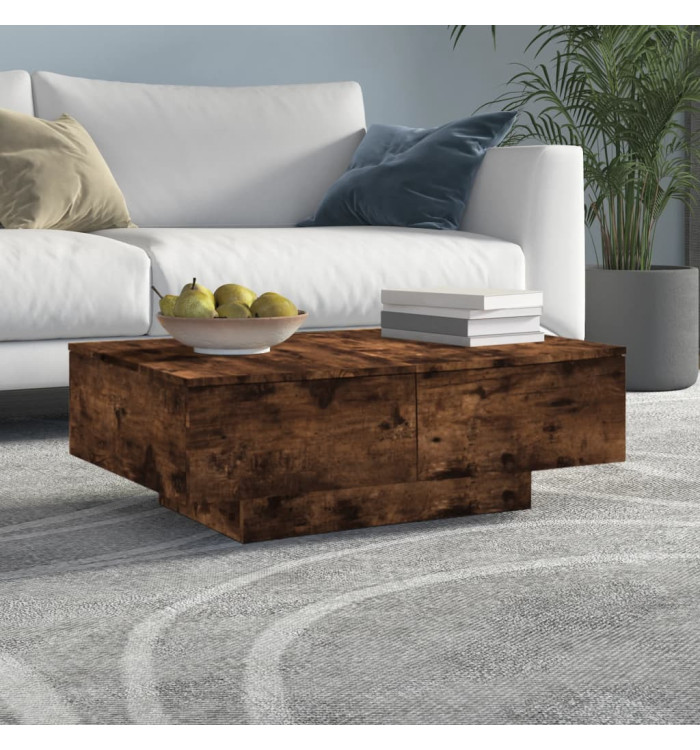 Table basse Chêne fumé 90x60x31 cm Bois d'ingénierie | Mobilier & Déco