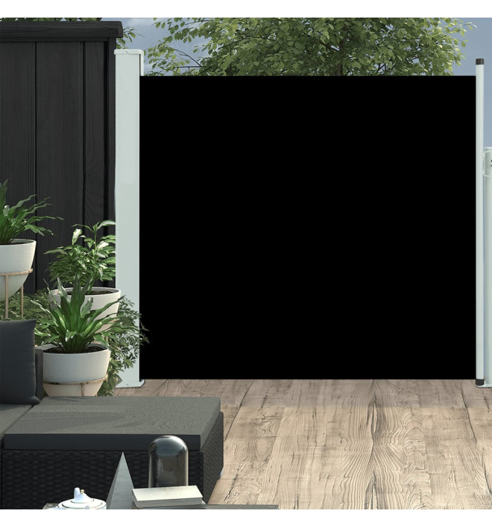 Auvent latéral rétractable de patio 170x300 cm Noir | Mobilier & Déco