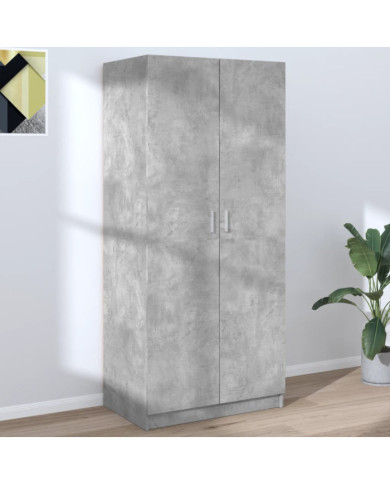 Garde-robe Gris béton 80x52x180 cm Bois d’ingénierie | Mobilier & Déco