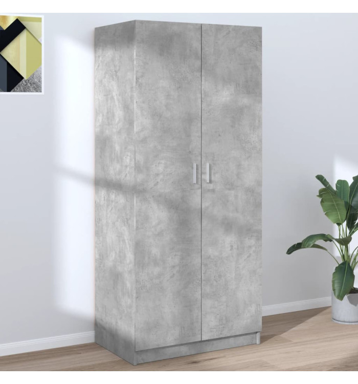 Garde-robe Gris béton 80x52x180 cm Bois d’ingénierie | Mobilier & Déco