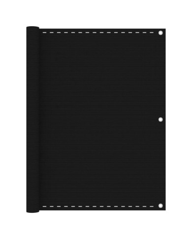 Écran de balcon Noir 120x500 cm PEHD | Mobilier & Déco