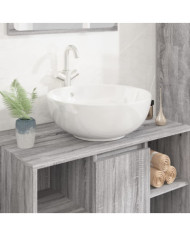 Lavabo blanc 44x17 cm céramique rond | Mobilier & Déco