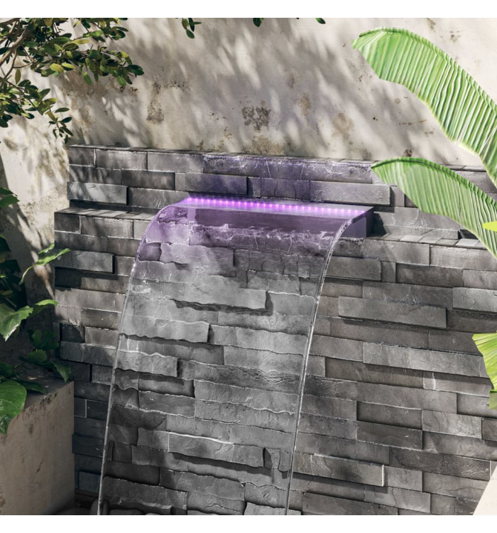 Déversoir pour cascade avec LED RVB Acrylique 60 cm | Mobilier & Déco